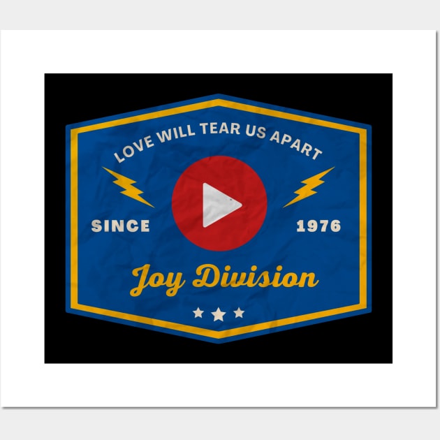 Joy Division // Play Button Wall Art by Blue betta